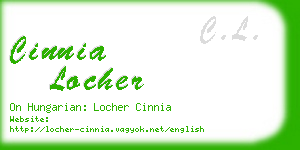 cinnia locher business card